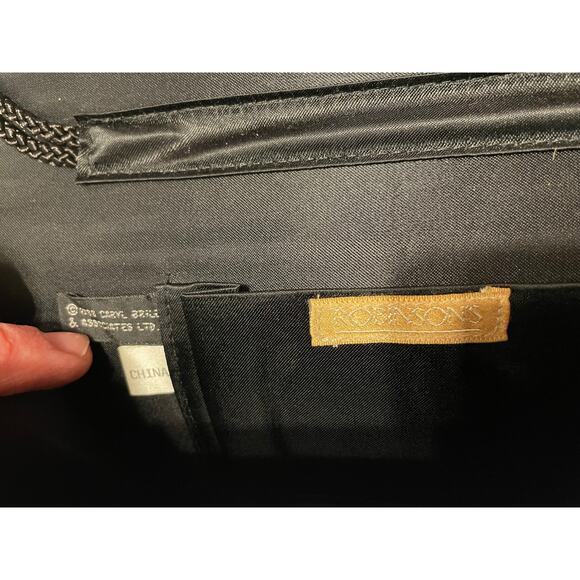 VTG Robinsons Whimsy Goth Beaded Deep Brown Bronze Half Circle Cross Body Clutch - Picture 7 of 13